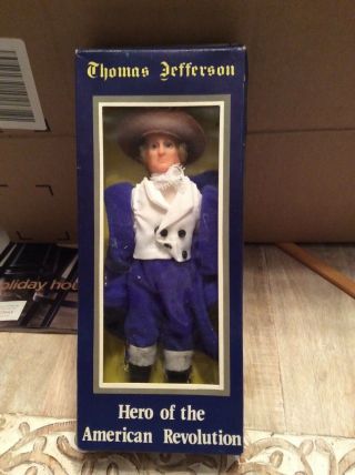 Vintage Hero Of The American Revolution Action Figure Doll Thomas Jefferson -
