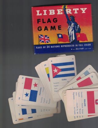 Liberty Flag Game 1930s Complete All Fair Card Game Ee Fairchild