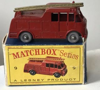 Matchbox Lesney No 9 Merryweather Marquis Series Iii Fire Engine