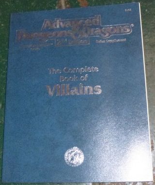 Dungeons & Dragons 2nd Edition The Complete Book Of Villains