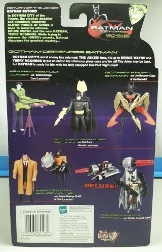 Hasbro Batman Beyond GOTHAM DEFENDER BATMAN Return of the Joker figure 2000 NIP 3