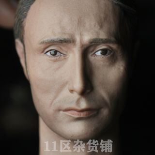 1/6 Mads Mikkelsen Head Sculpt Hannibal Fit 12  Male Figure Body