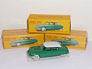 French Dinky Toys No.  24 Cp Citroen Ds 19 By Atlas 3 Models 2 1 Opened