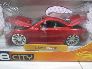 Red Lexus Sc430 2003 Dub City Jada Toys 1/24 Diecast Car
