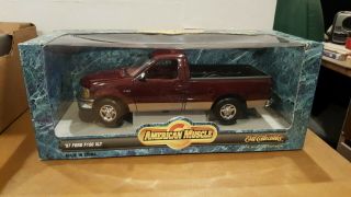 American Muscle 1:18 Scale 1997 Ford F150 Xlt Two Tone Burgundy Tan Diecast