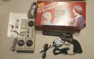 Vintage Radio Shack Tandy Electronic Tv Scoreboard Game With Gun No 60 - 3061