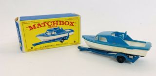 Matchbox Lesney Cabin Cruiser And Trailer Number 9 Made In England 2