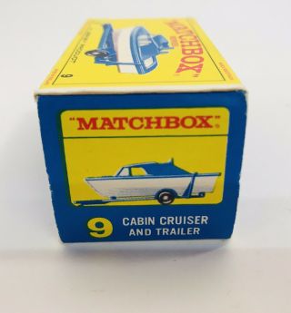 Matchbox Lesney Cabin Cruiser And Trailer Number 9 Made In England 8