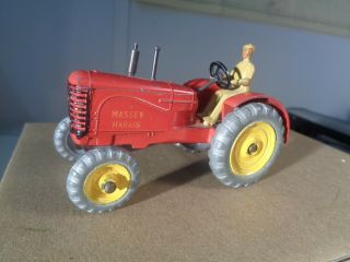 Dinky Toys Massey Harris Tractor And Farm Trailer Made In England Meccano Ltd