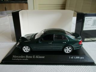 Minichamps 1/43 Mercedes - Benz E - Class 2001 " Green Metallic " Limited 400031502
