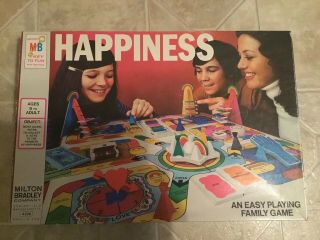 Vintage Board Game Milton Bradley Happiness Family Board Game 1972
