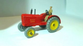 Dinky Toys 27a Massey Harris Red Tractor Great (excpt Driver)