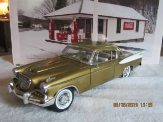 1957 Studebaker Golden Hawk Gold Anson Classic 1:18 Coupe Die Cast Model Car