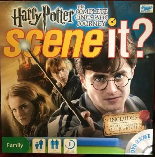 Harry Potter Scene It? Complete Cinematic Journey Dvd Board Game 100 Complete.