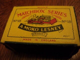 Matchbox Series No.  18 A Moko Lesney Product Made In England Box Only