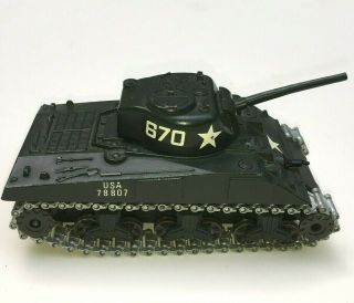 1972 Vintage M4 Sherman Tank Solido 1/50 Scale Made In France