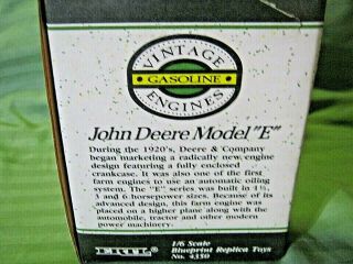 Vintage Gasoline Engines John Deere Model E Engine Ertl Die - Cast 1/6 Scale 1990 4
