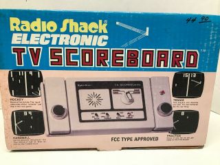 Vintage Radio Shack Electronic Tv Scoreboard 60 - 3051 W/ Box G67