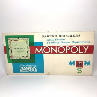 Vintage 1961 Monopoly Parker Brothers Complete Classic Board Game Made In Usa