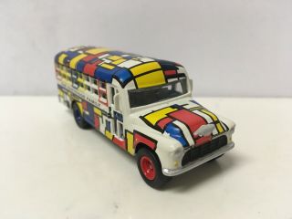 1957 57 Chevy Partridge Family Bus Collectible 1/64 Scale Diecast Diorama Model