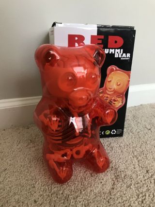 Jason Freeny Red Gummy Bear Anatomy Model Designer Toy Figurine