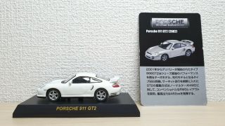 1/64 Kyosho Porsche 911 Gt2 White Diecast Car Model
