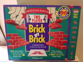 1995 Binary Arts Brick By Brick Two Player Race Building Game Competition Editio