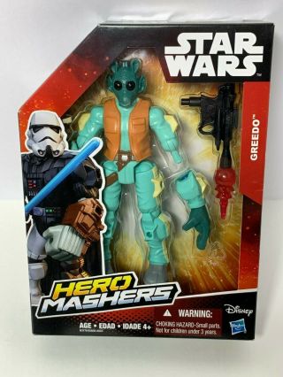 Disney Star Wars Hero Mashers 6 " Action Figure Greedo W/ Accessories