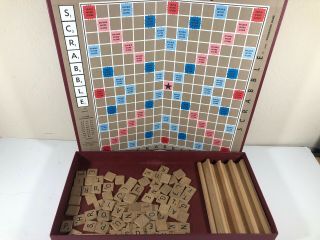 Vintage Scrabble Board Game Complete Selchow Righter USA 2