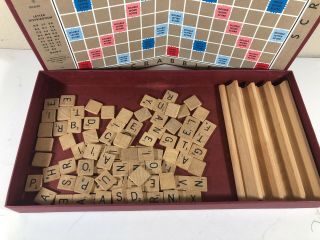 Vintage Scrabble Board Game Complete Selchow Righter USA 3