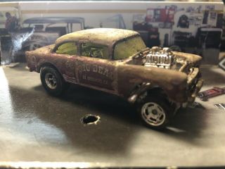 Hot Wheels Custom 55 Chevy Gasser Rusty Barnyard Look Made To Look Old And Dirty