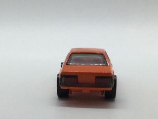 1979 Hotwheels Turbo Mustang Cobra Orange Made In Hong Kong 1/64 Scale 4