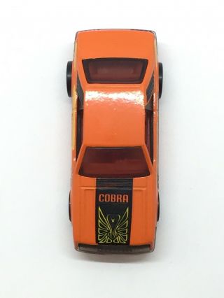 1979 Hotwheels Turbo Mustang Cobra Orange Made In Hong Kong 1/64 Scale 7