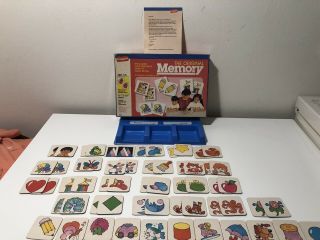 1986 The Memory Card Matching Game Milton Bradley Family Game Night