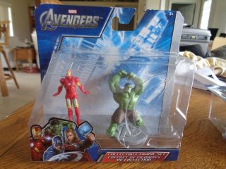 Marvel The Avengers Iron Man And The Hulk Collectible Action Figures Set