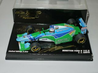 Minichamps 1:43 F1 1994 J.  J Lehto Benetton Ford B193/194 Test Car Signed