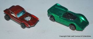 2 Red Line Hot Wheels Cars 1967 Python & 1968 Mclaren Mga