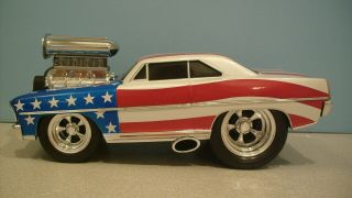 1:18 Scale Funline Muscle Machines Red,  White & Blue 1969 Chevrolet Nova Diecast