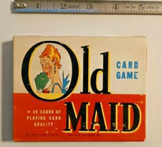 Vintage Whitman Old Maid Card Game Full Deck Complete In Orig Box - - 75