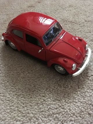 1973 Volkswagen Beetle Red 1/24 Diecast Model Car By Maisto 1:24 Collectible
