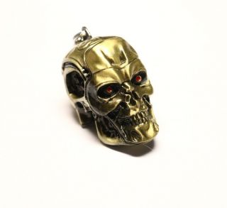 Terminator Salvation Endo Skull Head Action Figure Key Ring Key Chain Copper Hot