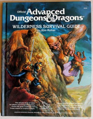 Adv Dungeons & Dragons: Wilderness Survival Guide By Kim Mohan 1st Ed.  1986 2020