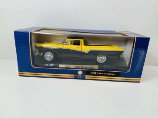 1:18 1957 Ford Ranchero Yellow Black Pickup American