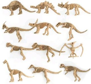 12pcs Dinosaur Toys Fossil Skeleton Simulation Model Set Mini Action Figure