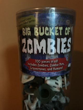 Zombie Action Figures - Big Bucket of 100 Zombies - Zombies,  Pets, 3
