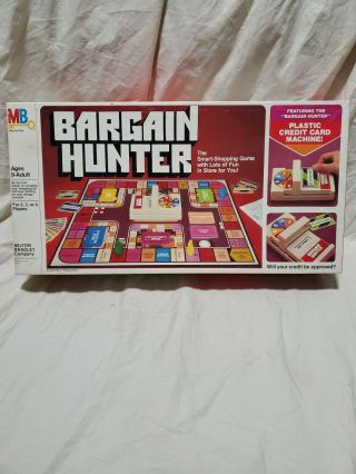 Vintage 1981 Milton Bradley Bargain Hunter Board Game