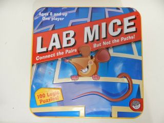 Lab Mice Mindwave 100 Logic Puzzles 3 Levels Game Toy 8,  1 Player
