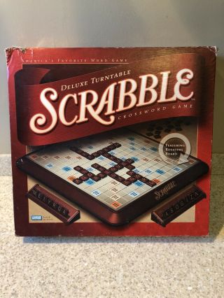 Scrabble Deluxe Turntable - 100 Piece Wood Tiles