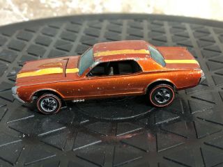 Hot Wheels Redlines 1967 Custom Cougar Orange Hk Made Dark Interior