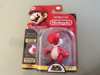Red Yoshi With Accessory - Mario